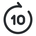 Forward 10 Seconds SVG Icon